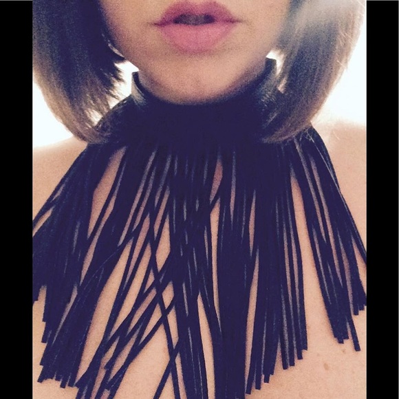 Fringe necklace punk rock sexy stage - Picture 1 of 1